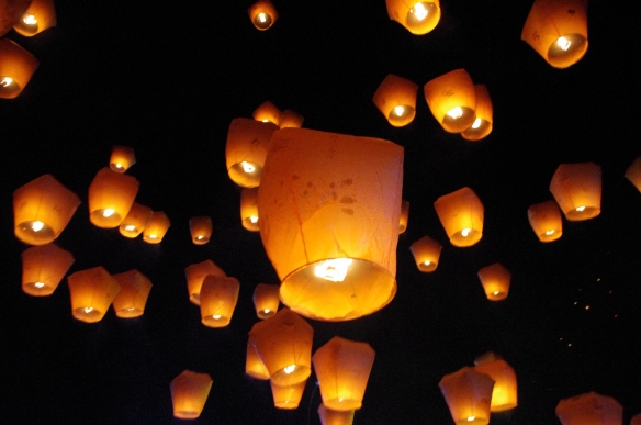 Lanterns rising